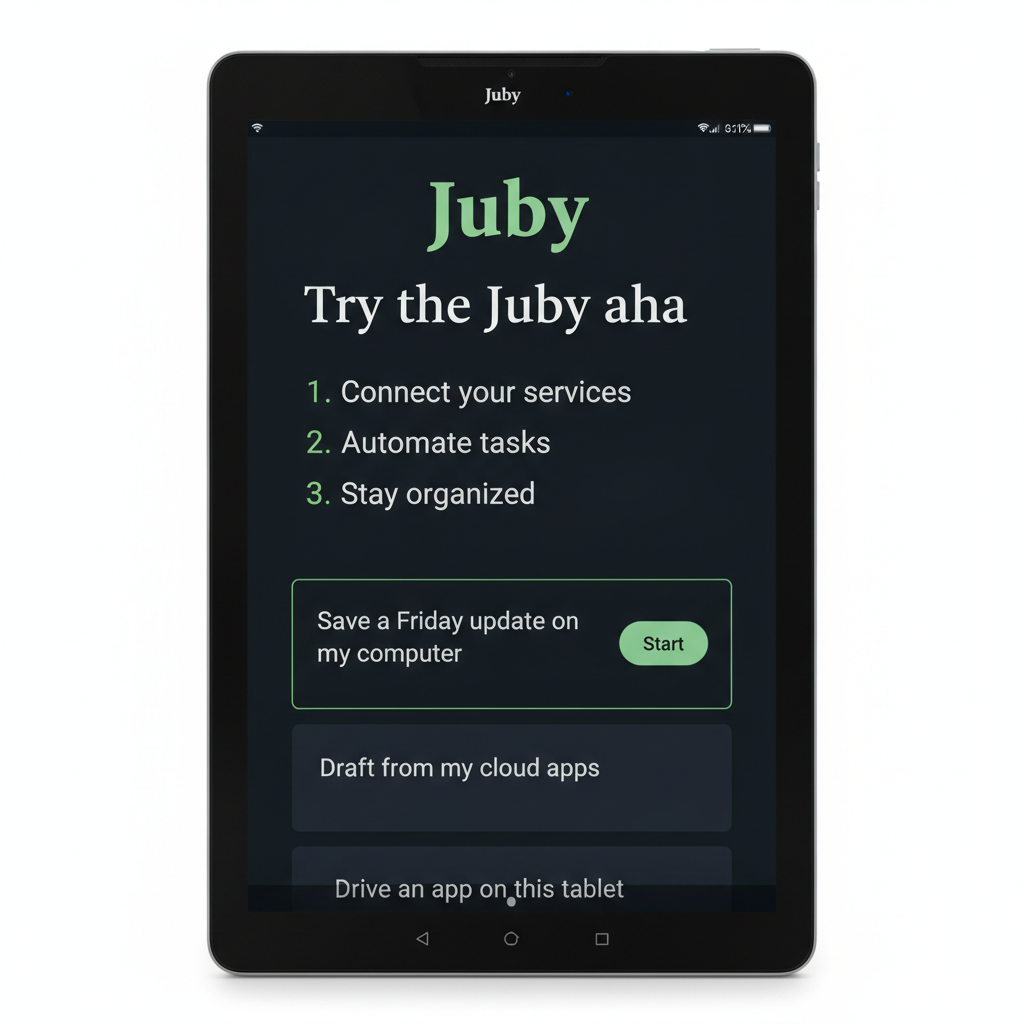 Juby Device Agent starts on this tablet